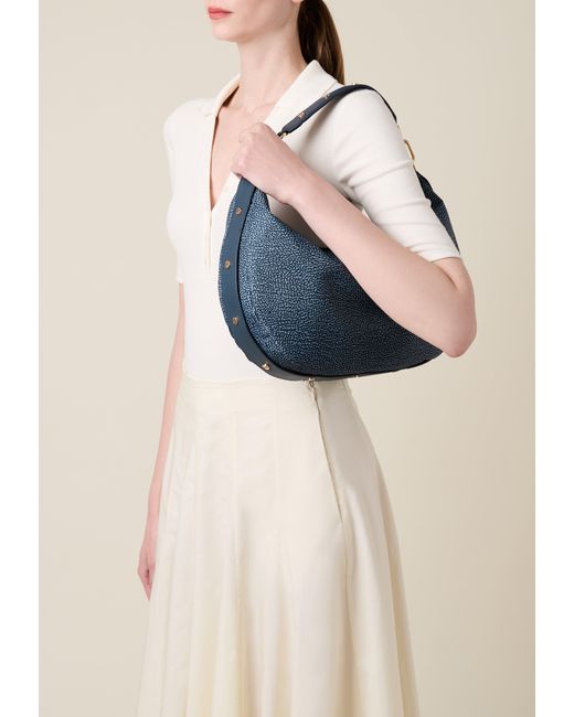 Frame Borsa Hobo Medium di Borbonese in Blue