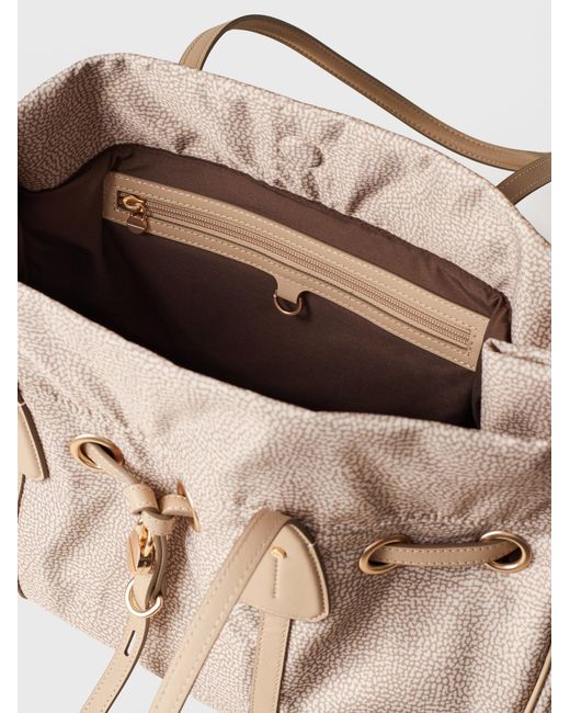 Prive Borsa Shopping Large di Borbonese in Natural