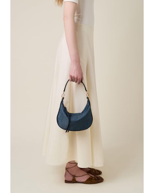 Frame Borsa Hobo Small di Borbonese in Blue