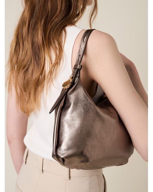 Prive Borsa Hobo Small di Borbonese in Natural