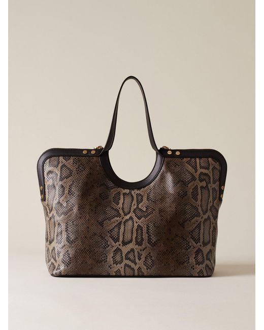Bice Borsa Shopping Large di Borbonese in Natural