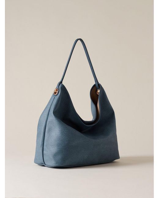 Flight Borsa Hobo Medium di Borbonese in Blue