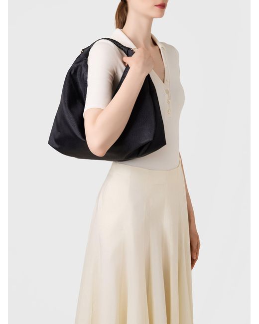 Plie Borsa Hobo Medium di Borbonese in Black