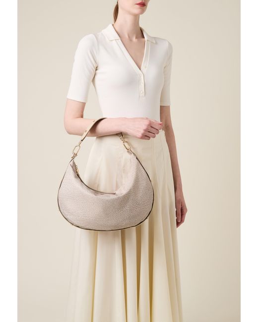 Frame Borsa Hobo Medium di Borbonese in Natural