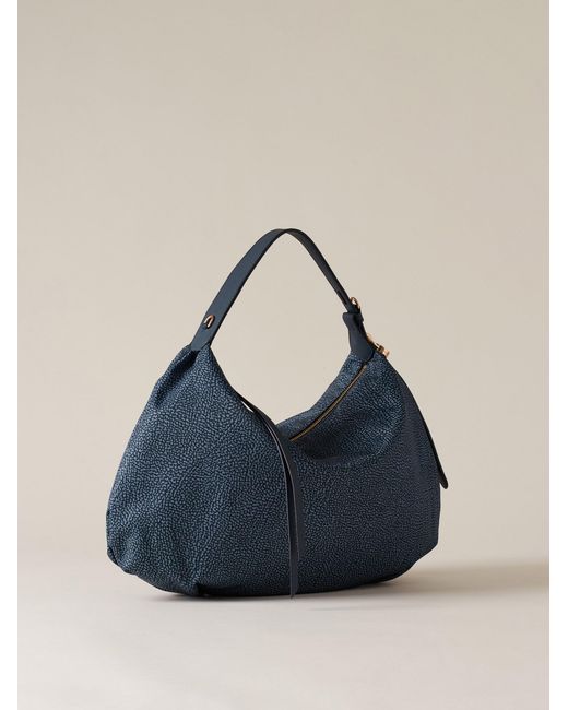 Prive Borsa Hobo Medium di Borbonese in Blue