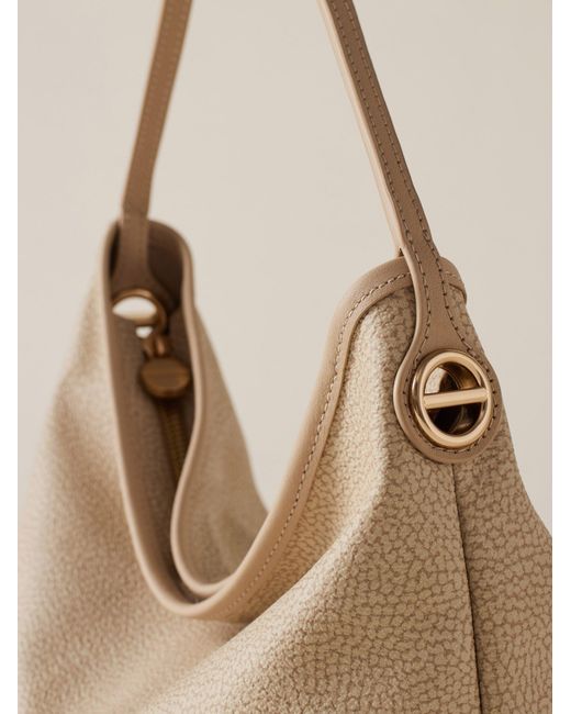 Flight Borsa Hobo Small di Borbonese in Natural