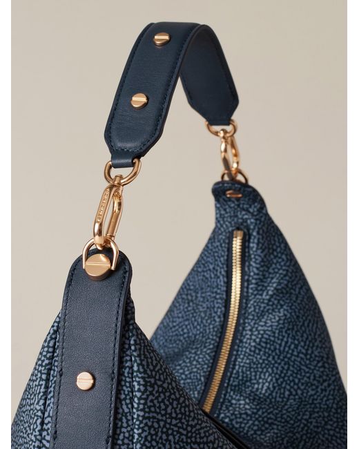 Frame Borsa Hobo Medium di Borbonese in Blue