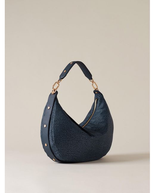 Frame Borsa Hobo Medium di Borbonese in Blue