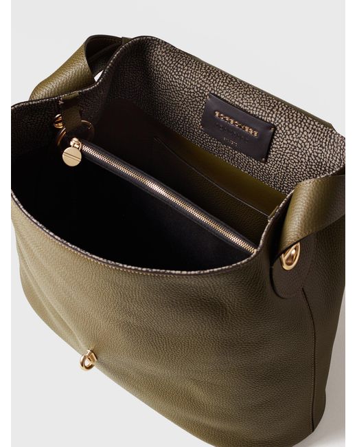 Premiere Borsa Hobo Medium di Borbonese in Natural