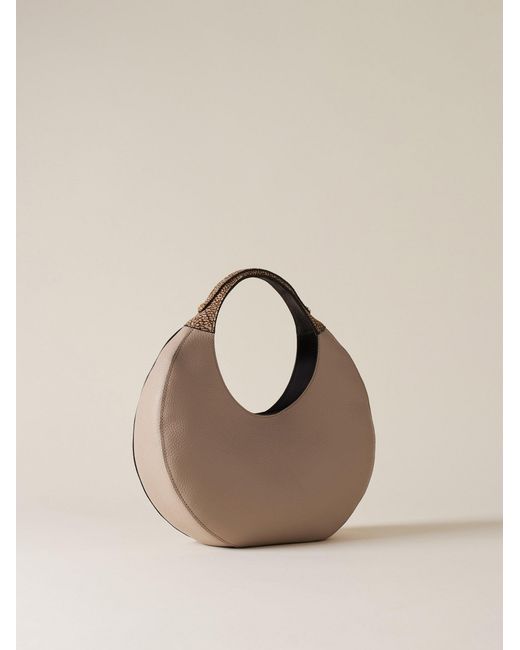 Full Moon Borsa Hobo Medium di Borbonese in Natural
