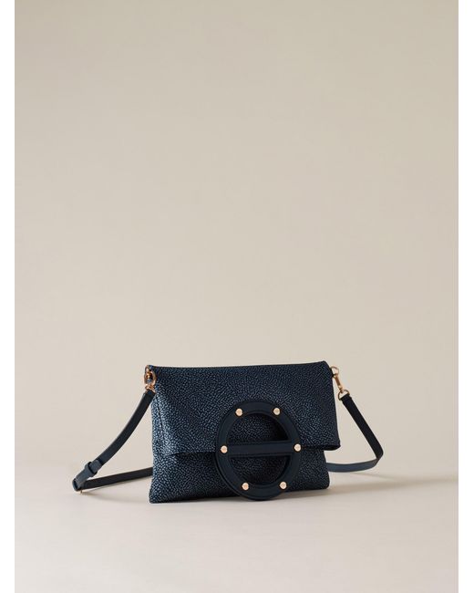 Vis A Vis Tracolla Small di Borbonese in Blue