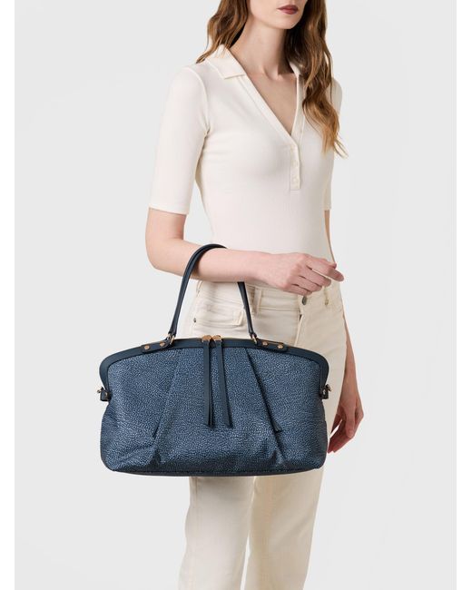 Frame Borsa Bauletto Medium di Borbonese in Blue
