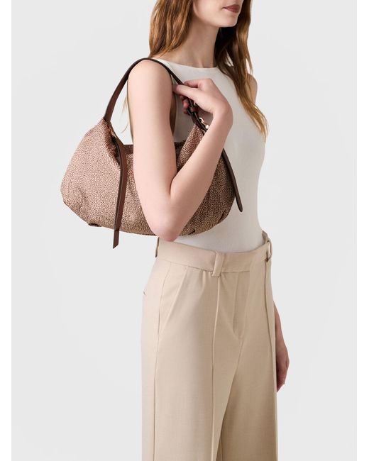 Prive Borsa Hobo Small di Borbonese in Natural