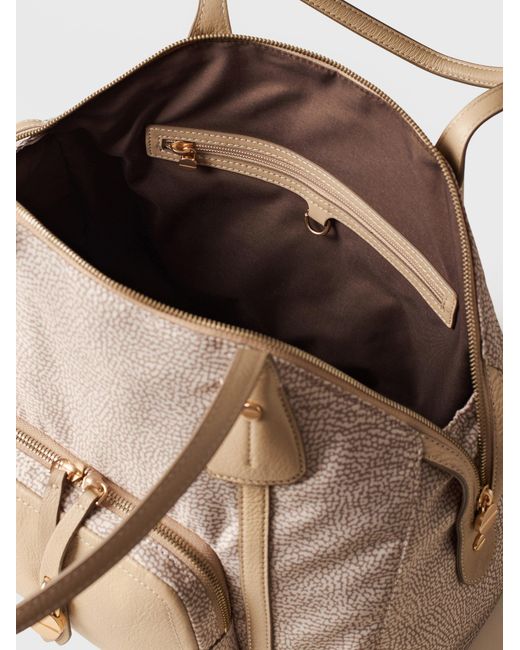 Poche Borsa Shopping Medium di Borbonese in Natural