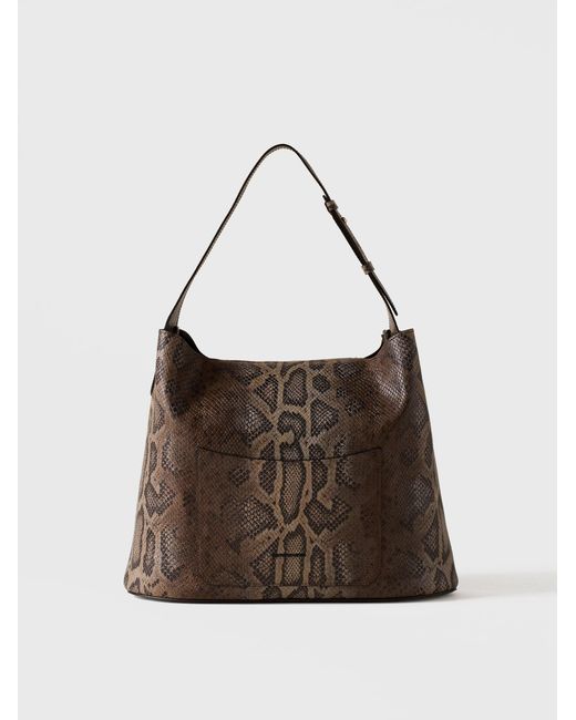 Premiere Borsa Hobo Medium di Borbonese in Natural
