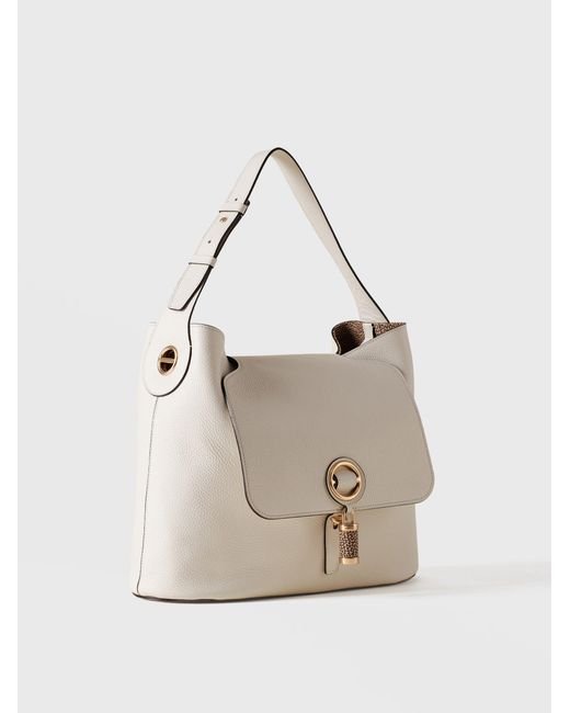 Premiere Borsa Hobo Medium di Borbonese in Natural