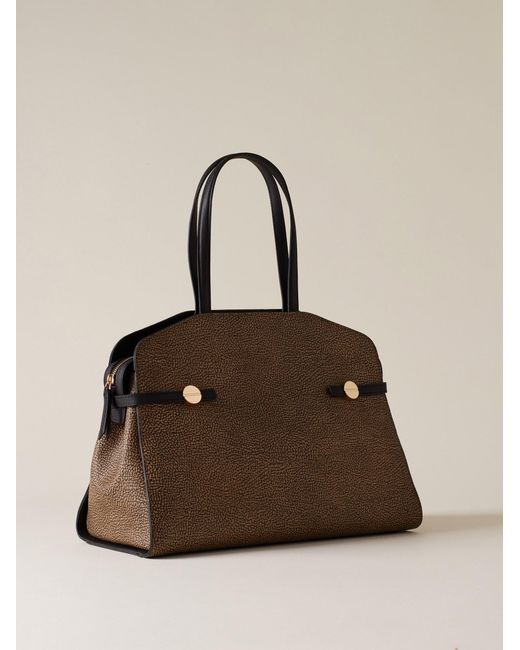 Gemini Borsa Shopping Medium di Borbonese in Natural