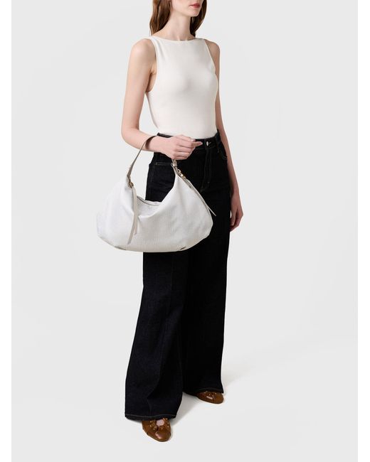 Prive Borsa Hobo Medium di Borbonese in Natural