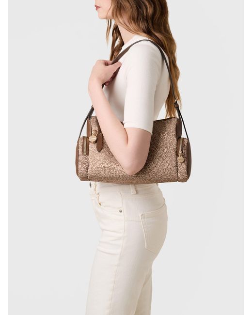 Poche Borsa Hobo Medium di Borbonese in Natural