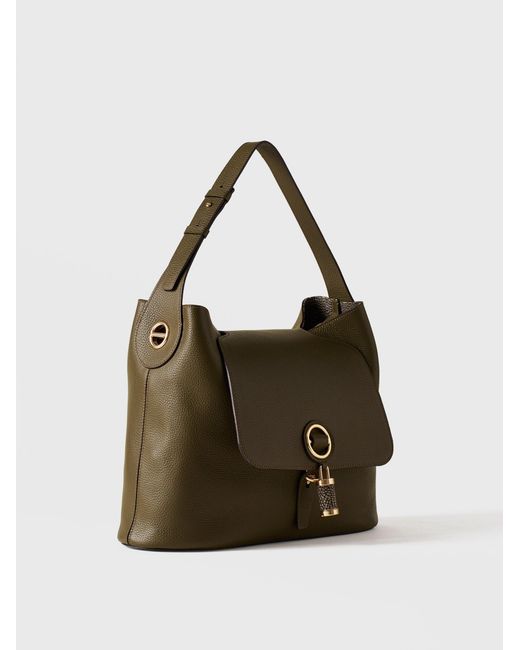 Premiere Borsa Hobo Medium di Borbonese in Natural