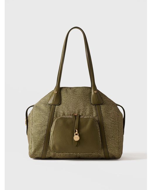 Poche Borsa Shopping Medium di Borbonese in Natural