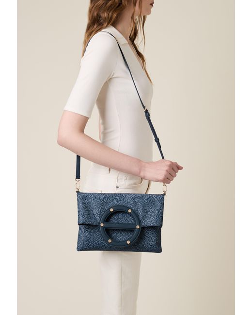 Vis A Vis Tracolla Small di Borbonese in Blue