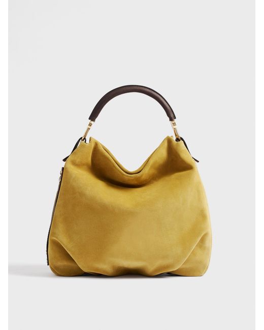 Bice Borsa Hobo Medium di Borbonese in Yellow