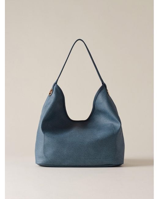 Flight Borsa Hobo Medium di Borbonese in Blue