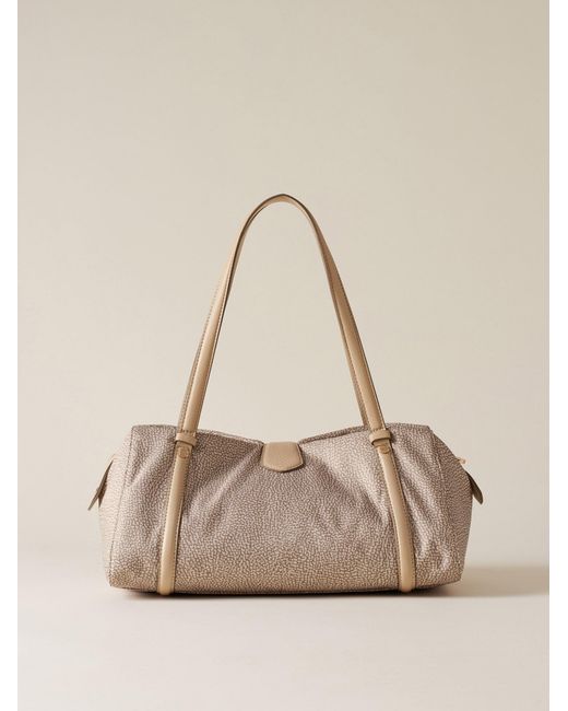 Poche Bauletto Medium di Borbonese in Natural