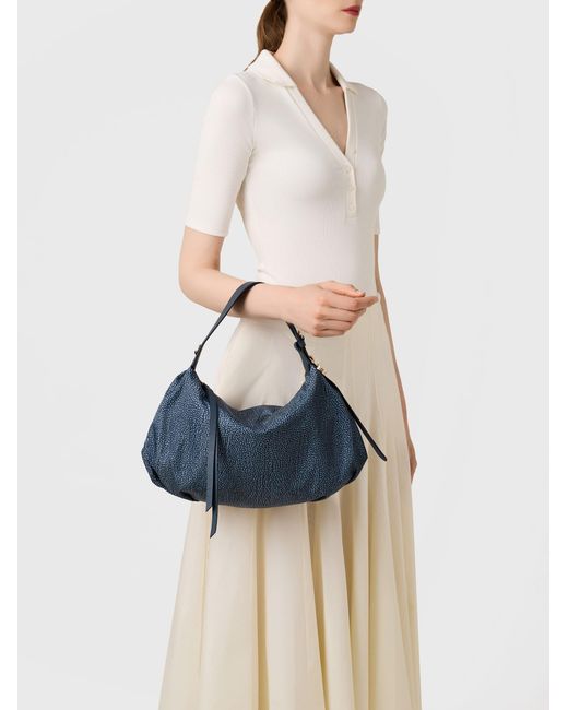 Prive Borsa Hobo Small di Borbonese in Blue