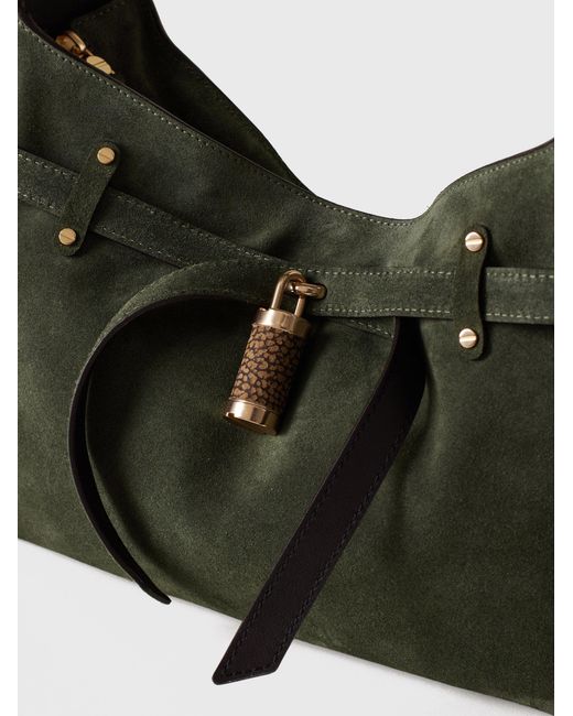 Premiere Borsa Hobo Small di Borbonese in Black