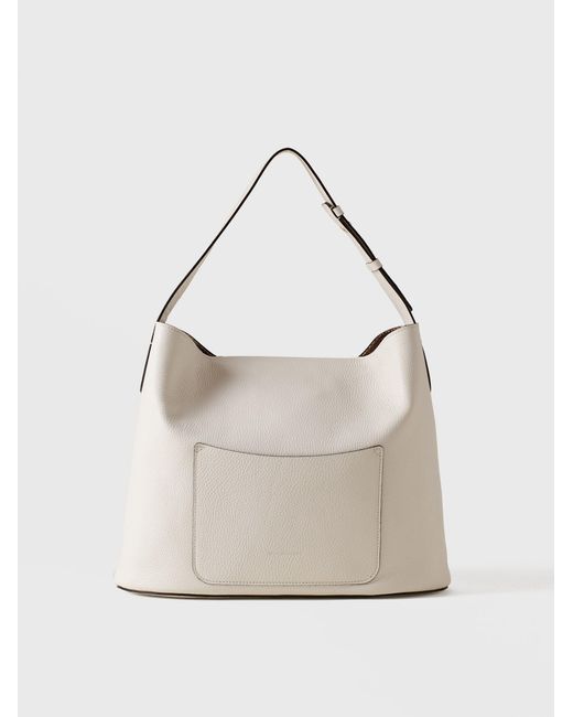 Premiere Borsa Hobo Medium di Borbonese in Natural