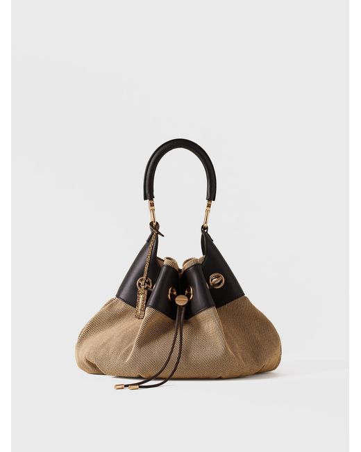 Collier Borsa Hobo Medium di Borbonese in White