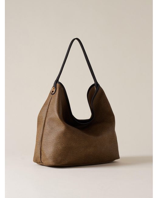 Flight Borsa Hobo Medium di Borbonese in Natural