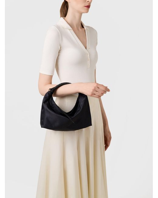 Plie Borsa Hobo Small di Borbonese in Black