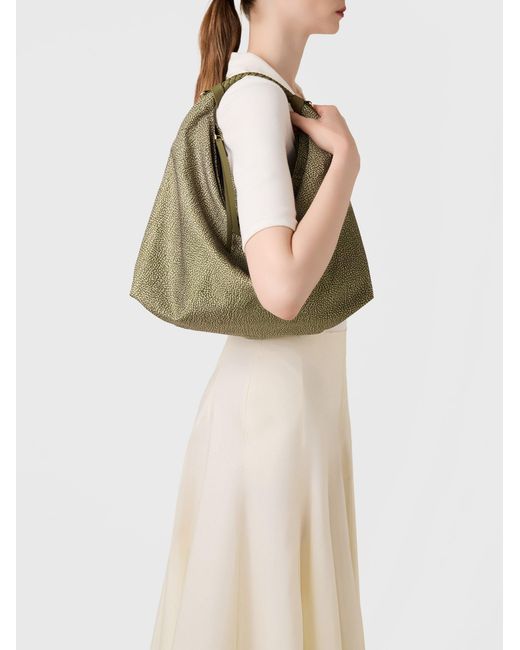 Plie Borsa Hobo Medium di Borbonese in Natural