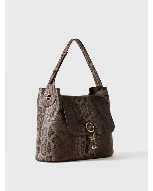 Premiere Borsa Hobo Medium di Borbonese in Natural