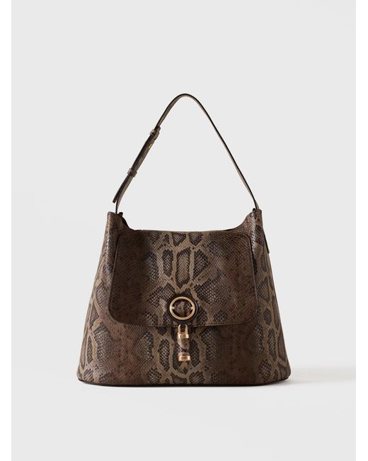 Premiere Borsa Hobo Medium di Borbonese in Natural