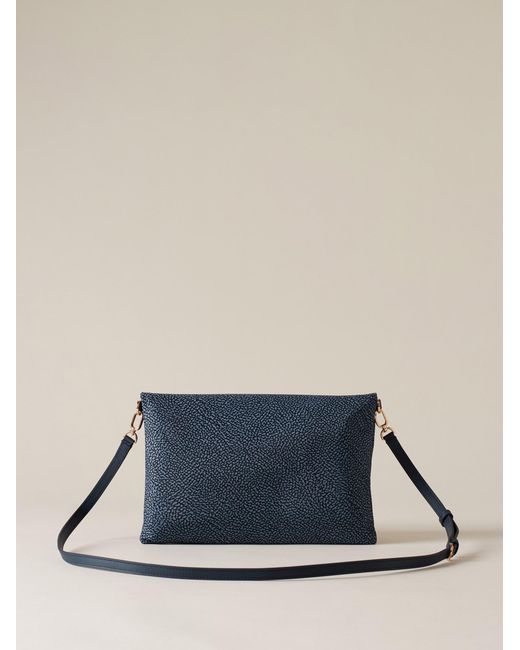 Vis A Vis Tracolla Small di Borbonese in Blue