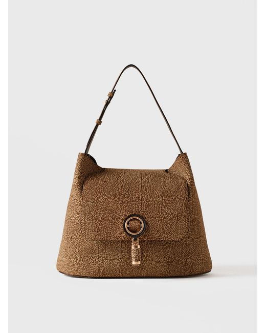 Premiere Borsa Hobo Medium di Borbonese in Natural