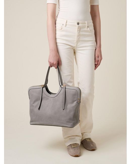 Bice Borsa Shopping Large di Borbonese in Natural