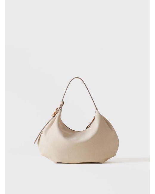 Prive Borsa Hobo Small di Borbonese in Natural