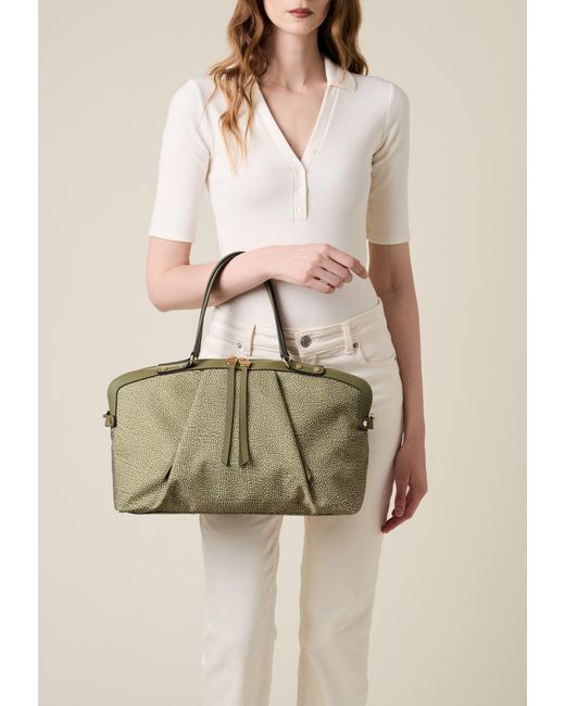 Frame Borsa Bauletto Medium di Borbonese in Natural