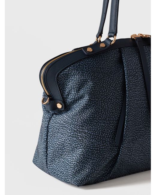 Frame Borsa Bauletto Medium di Borbonese in Blue