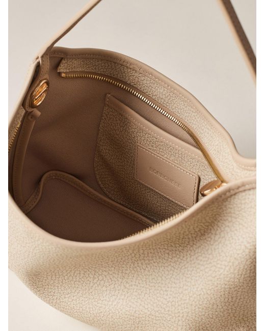 Flight Borsa Hobo Small di Borbonese in Natural