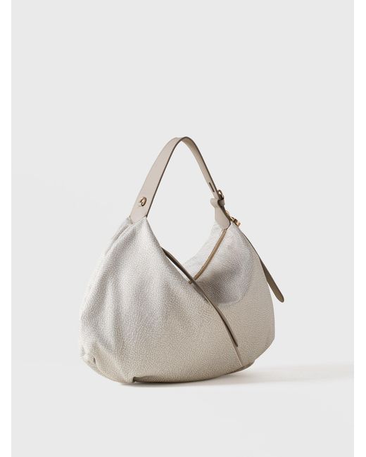 Prive Borsa Hobo Medium di Borbonese in Natural