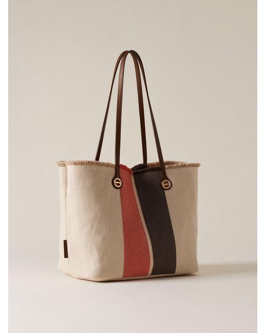 Flight Shopping Bag Medium di Borbonese in Natural
