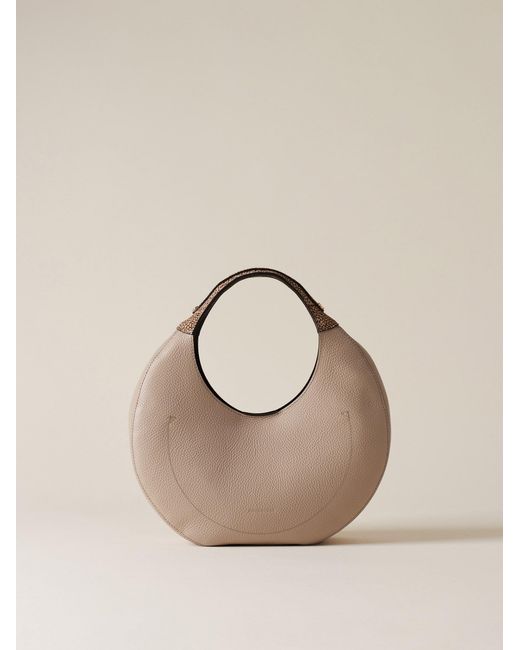 Full Moon Borsa Hobo Medium di Borbonese in Natural