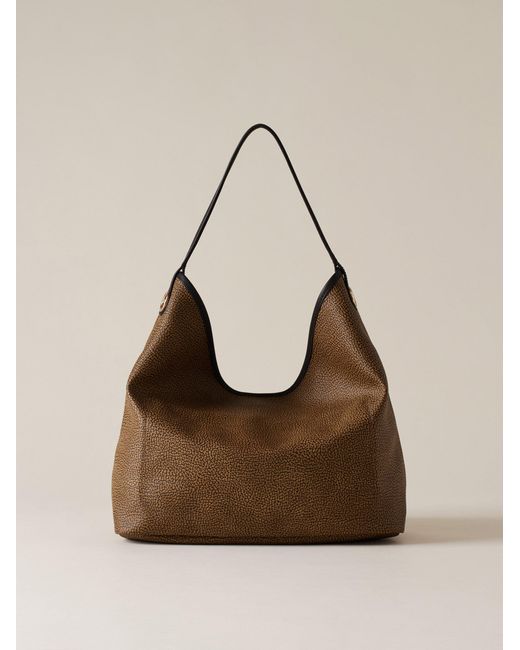 Flight Borsa Hobo Medium di Borbonese in Natural