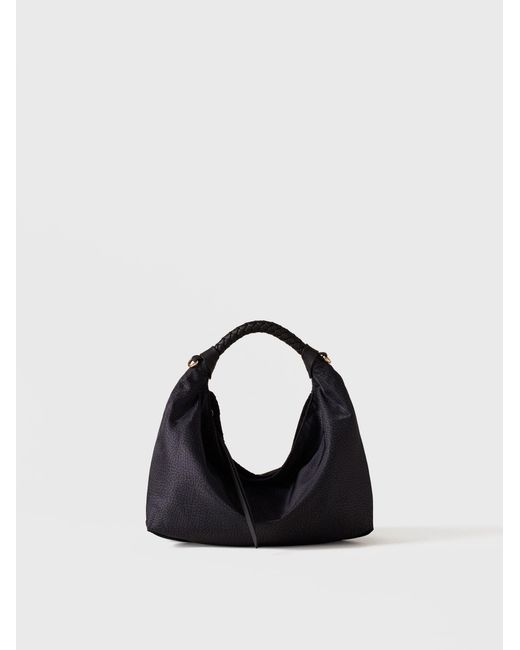 Plie Borsa Hobo Small di Borbonese in Black
